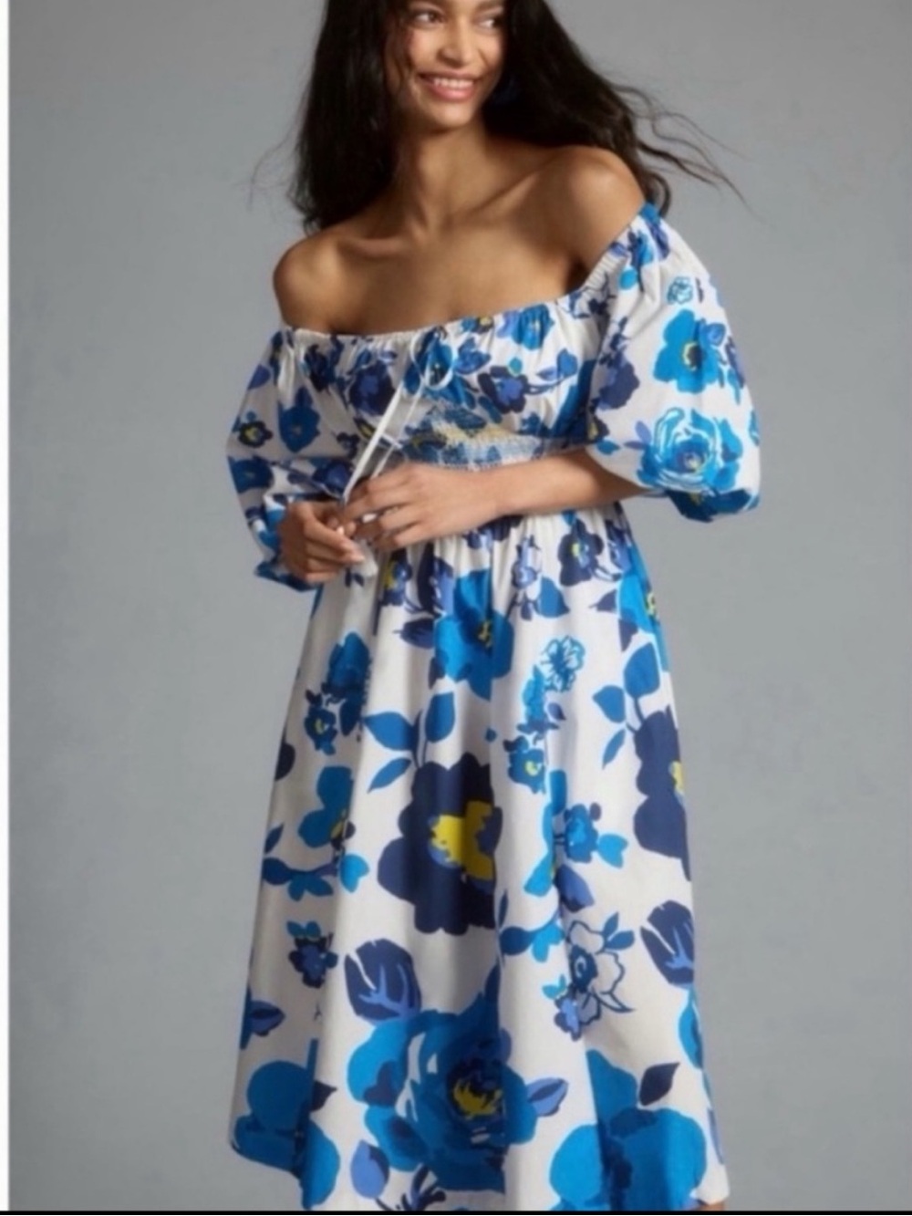 New Anthro Plenty by Tracy Reese Off-TheโShoulder Vibrant Summer Dress, S